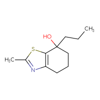 Chemical structure of 2-methyl-7-propyl-4,5,6,7-tetrahydro-1,3-benzothiazol-7-ol - CSSB06820616197