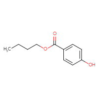 Chemical structure of butyl 4-hydroxybenzoate - CSSB00000212169