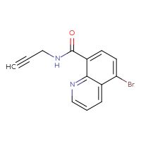 Chemical structure of 5-bromo-N-(prop-2-yn-1-yl)quinoline-8-carboxamide - CSSB04575332470