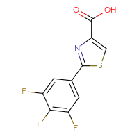 Chemical structure of 2-(3,4,5-trifluorophenyl)-1,3-thiazole-4-carboxylic acid - CSSB00005553951