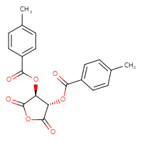 Chemical structure of (3S,4S)-4-(4-methylbenzoyloxy)-2,5-dioxooxolan-3-yl 4-methylbenzoate - CSSB00102630943