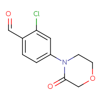 Chemical structure of 2-chloro-4-(3-oxomorpholin-4-yl)benzaldehyde - CSSB00020651345