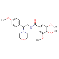 Chemical structure of 3,4,5-trimethoxy-N-[2-(4-methoxyphenyl)-2-(morpholin-4-yl)ethyl]benzamide - CSSB00026281651