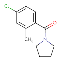 Chemical structure of 1-(4-chloro-2-methylbenzoyl)pyrrolidine - CSSB00012884208