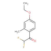 Chemical structure of 1-(4-ethoxy-2-methylphenyl)-2,2-difluoroethan-1-one - CSSB00103109718
