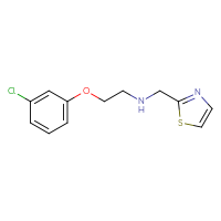 Chemical structure of [2-(3-chlorophenoxy)ethyl][(1,3-thiazol-2-yl)methyl]amine - CSSB00998821243