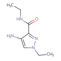 Chemical structure of 4-amino-N,1-diethyl-1H-pyrazole-3-carboxamide - CSSB00011997136