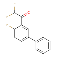 Chemical structure of 2,2-difluoro-1-{4-fluoro-[1,1'-biphenyl]-3-yl}ethan-1-one - CSSB21103685262