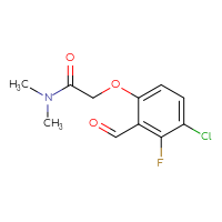 Chemical structure of 2-(4-chloro-3-fluoro-2-formylphenoxy)-N,N-dimethylacetamide - CSSB20466389532