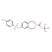 Chemical structure of tert-butyl 7-[(4-methylbenzenesulfonyl)oxy]-2,3,4,5-tetrahydro-1H-3-benzazepine-3-carboxylate - CSSB00594763181