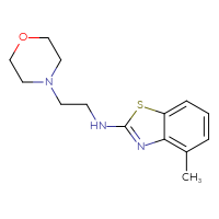 Chemical structure of 4-methyl-N-[2-(morpholin-4-yl)ethyl]-1,3-benzothiazol-2-amine - CSSB00015202099