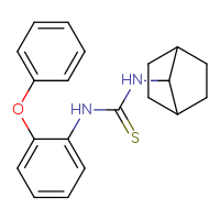 Chemical structure of 3-{bicyclo[2.2.1]heptan-7-yl}-1-(2-phenoxyphenyl)thiourea - CSSB16453305634