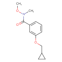 Chemical structure of 3-(cyclopropylmethoxy)-N-methoxy-N-methylbenzamide - CSSB00990263601
