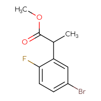 Chemical structure of methyl 2-(5-bromo-2-fluorophenyl)propanoate - CSSB00012636269