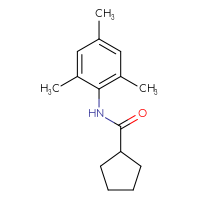Chemical structure of N-(2,4,6-trimethylphenyl)cyclopentanecarboxamide - CSSB00026318668