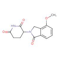Chemical structure of 3-(4-methoxy-1-oxo-2,3-dihydro-1H-isoindol-2-yl)piperidine-2,6-dione - CSSB06623411477