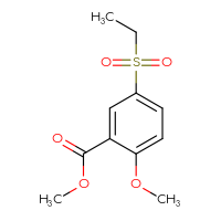 Chemical structure of methyl 5-(ethanesulfonyl)-2-methoxybenzoate - CSSB00000019753