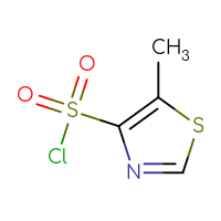 Chemical structure of 5-methyl-1,3-thiazole-4-sulfonyl chloride - CSSB03551468234