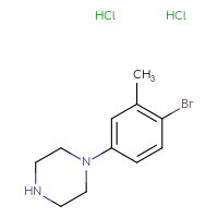 Chemical structure of 1-(4-bromo-3-methylphenyl)piperazine dihydrochloride - CSSB14948340082