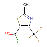 Chemical structure of 2-methyl-4-(trifluoromethyl)-1,3-thiazole-5-carbonyl chloride - CSSB00000060046