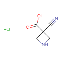 Chemical structure of 3-cyanoazetidine-3-carboxylic acid hydrochloride - CSSB00009859636