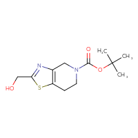 Chemical structure of tert-butyl 2-(hydroxymethyl)-4H,5H,6H,7H-[1,3]thiazolo[4,5-c]pyridine-5-carboxylate - CSSB00010158910