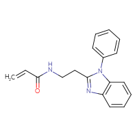 Chemical structure of N-[2-(1-phenyl-1H-1,3-benzodiazol-2-yl)ethyl]prop-2-enamide - CSSB21332041851