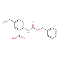Chemical structure of 2-{[(benzyloxy)carbonyl]amino}-5-ethylbenzoic acid - CSSB00013097466