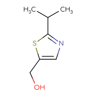 Chemical structure of [2-(propan-2-yl)-1,3-thiazol-5-yl]methanol - CSSB00012040037