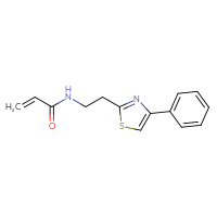 Chemical structure of N-[2-(4-phenyl-1,3-thiazol-2-yl)ethyl]prop-2-enamide - CSSB21332041863