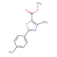 Chemical structure of methyl 4-methyl-2-(4-methylphenyl)-1,3-thiazole-5-carboxylate - CSSB00005677352