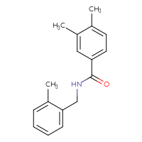 Chemical structure of 3,4-dimethyl-N-[(2-methylphenyl)methyl]benzamide - CSSB00027903130