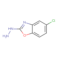 Chemical structure of 5-chloro-2-hydrazinyl-1,3-benzoxazole - CSSB00000077763