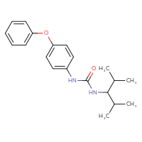 Chemical structure of 3-(2,4-dimethylpentan-3-yl)-1-(4-phenoxyphenyl)urea - CSSB21432500255