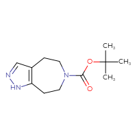 Chemical structure of tert-butyl 1H,4H,5H,6H,7H,8H-pyrazolo[3,4-d]azepine-6-carboxylate - CSSB00010233753