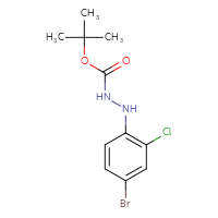 Chemical structure of N'-(4-bromo-2-chlorophenyl)(tert-butoxy)carbohydrazide - CSSB21331813344