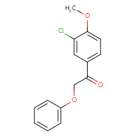 Chemical structure of 1-(3-chloro-4-methoxyphenyl)-2-phenoxyethan-1-one - CSSB00000564457