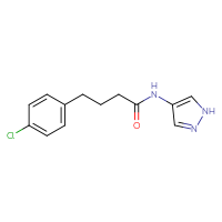 Chemical structure of 4-(4-chlorophenyl)-N-(1H-pyrazol-4-yl)butanamide - CSSB02004745308