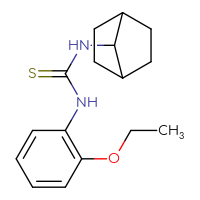 Chemical structure of 3-{bicyclo[2.2.1]heptan-7-yl}-1-(2-ethoxyphenyl)thiourea - CSSB21432526658