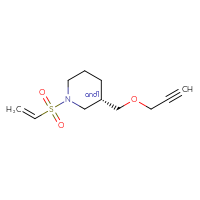 Chemical structure of rac-(3R)-1-(ethenesulfonyl)-3-[(prop-2-yn-1-yloxy)methyl]piperidine - CSMB21332316287