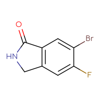 Chemical structure of 6-bromo-5-fluoro-2,3-dihydro-1H-isoindol-1-one - CSSB00010764829