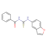 Chemical structure of 1-benzoyl-3-(1-benzofuran-5-yl)thiourea - CSSB00025735420