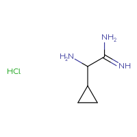 Chemical structure of 2-amino-2-cyclopropylethanimidamide hydrochloride - CSSB20963526804