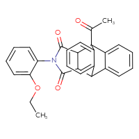 Chemical structure of 1-acetyl-17-(2-ethoxyphenyl)-17-azapentacyclo[6.6.5.0²,⁷.0⁹,¹⁴.0¹⁵,¹⁹]nonadeca-2,4,6,9,11,13-hexaene-16,18-dione - CSSB00121705107