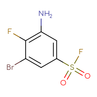 Chemical structure of 3-amino-5-bromo-4-fluorobenzene-1-sulfonyl fluoride - CSSB06835372575