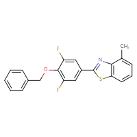 Chemical structure of 2-[4-(benzyloxy)-3,5-difluorophenyl]-4-methyl-1,3-benzothiazole - CSSB06584896350