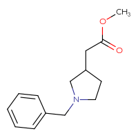 Chemical structure of methyl 2-(1-benzylpyrrolidin-3-yl)acetate - CSSB00009831713