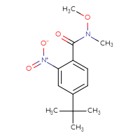 Chemical structure of 4-tert-butyl-N-methoxy-N-methyl-2-nitrobenzamide - CSSB01072297604