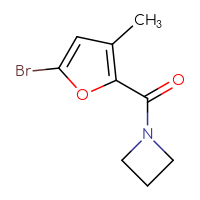 Chemical structure of 1-(5-bromo-3-methylfuran-2-carbonyl)azetidine - CSSB00015218222