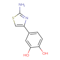Chemical structure of 4-(2-amino-1,3-thiazol-4-yl)benzene-1,2-diol - CSSB00000005435